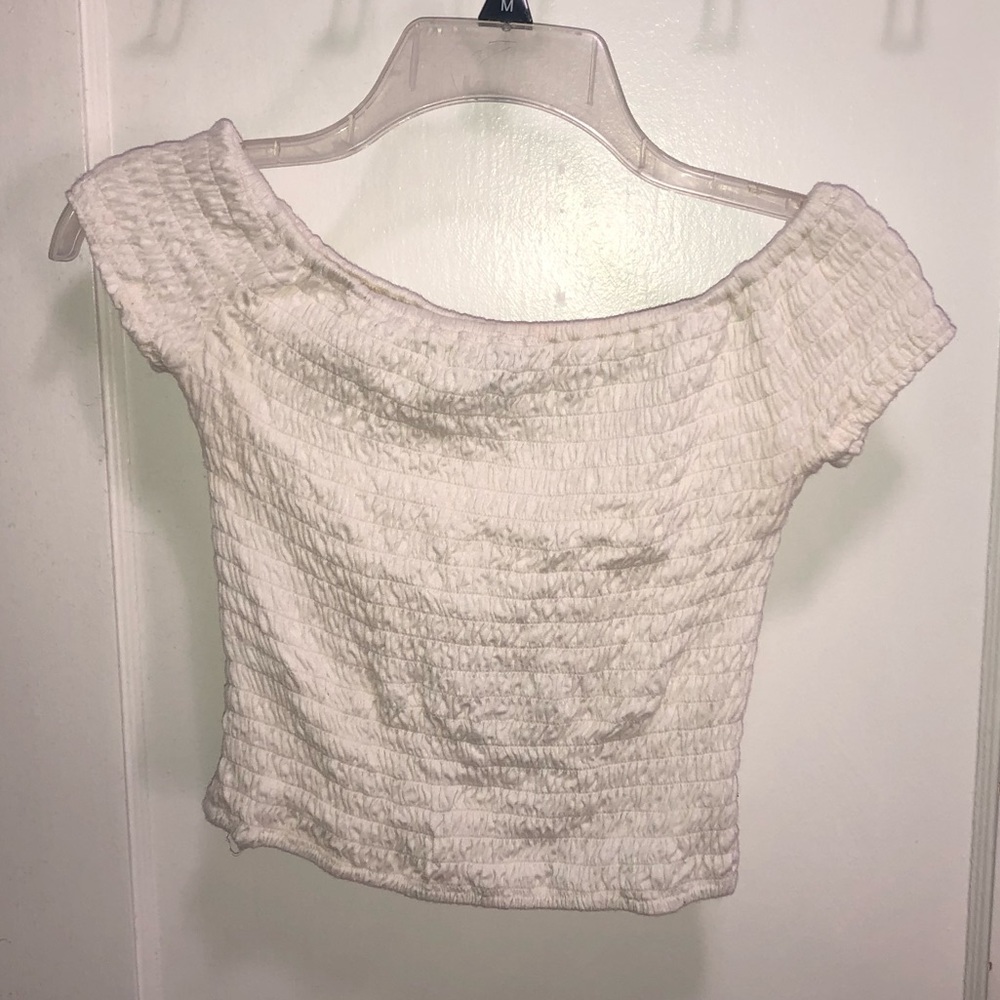 Fiore ruched white top